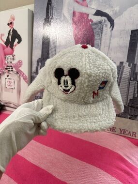 Disney Red Plaid Sherpa Trapper Hat